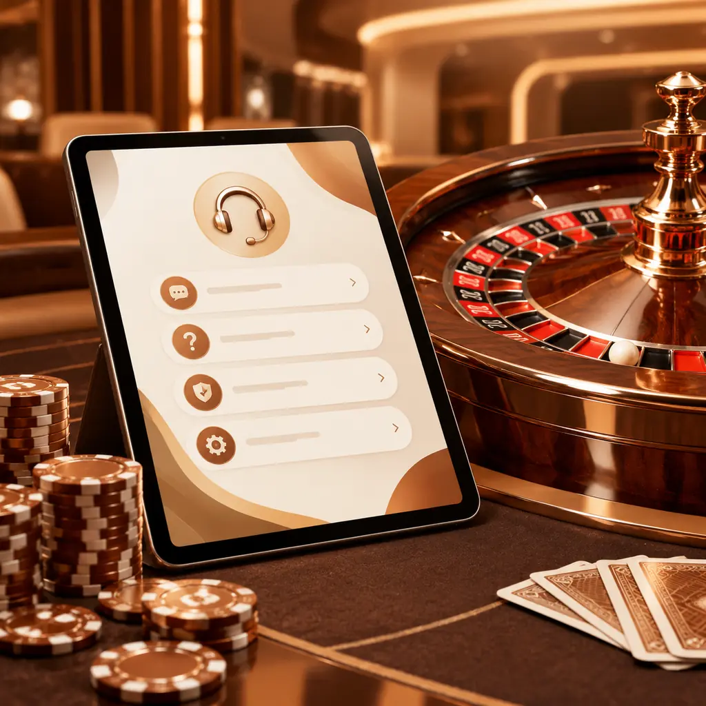 Tablet dan perlengkapan meja roulette