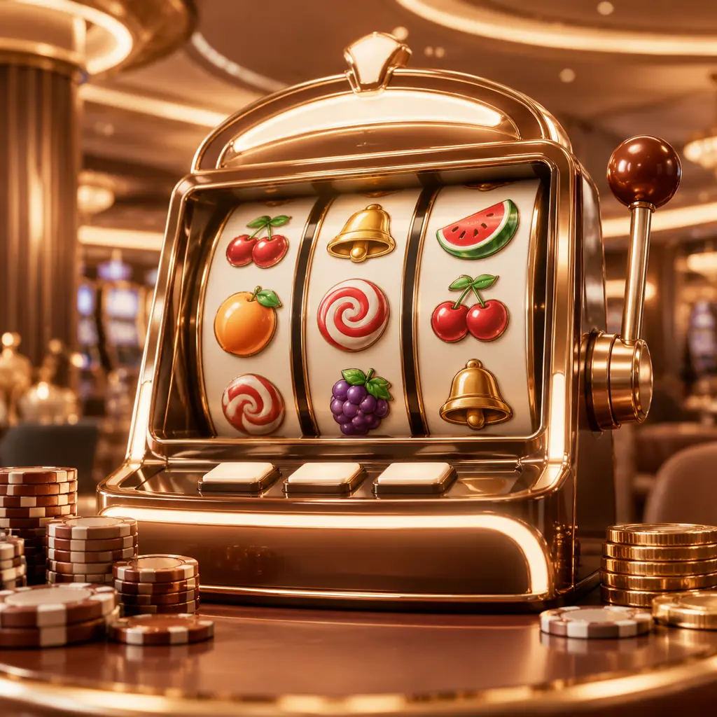 Mesin slot dengan tema buah dan permen